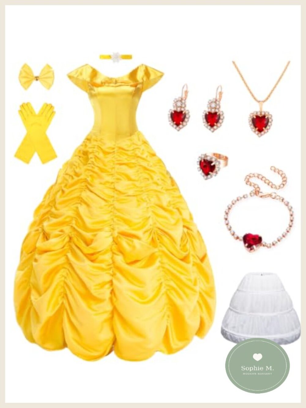 Yellow Princess Costume for Women Adult Halloween Party Dress